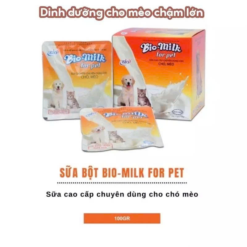 Sữa Bột TD Bio Milk 110g, Bổ Sung Vitamin Hỗ Trợ Tiêu Hóa Cho Chó Mèo Sơ Sinh Và Trưởng Thành
