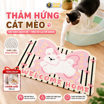 Thảm Hứng Cát Mèo PVC Mềm – Lót Khay Vệ Sinh Mèo Chống Văng Cát Chống Bẩn, Chống Trơn, Dễ Vệ Sinh