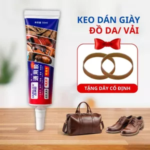 Keo dán giày da giày vải siêu chắc chống nước đa năng tặng kèm dây chun cố định tuýp 50ml