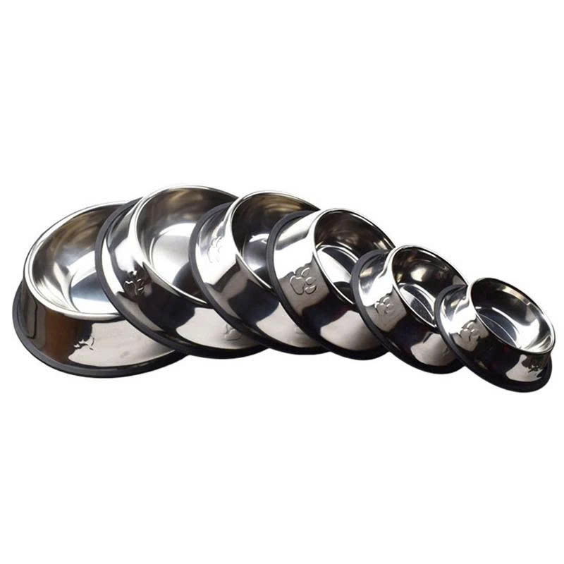 Bát Ăn Inox Chống Lật Cho Thú Cưng, Chén Ăn Không Gỉ Cho Chó Mèo
