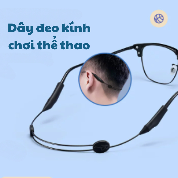 Dây Đeo Kính Chống Tuột Silicone Mềm Có Điều Chỉnh