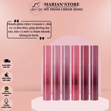Son Tint Bóng 3CE Drop Glow Gel Mềm Mướt Siêu Dưỡng Không Khô Môi