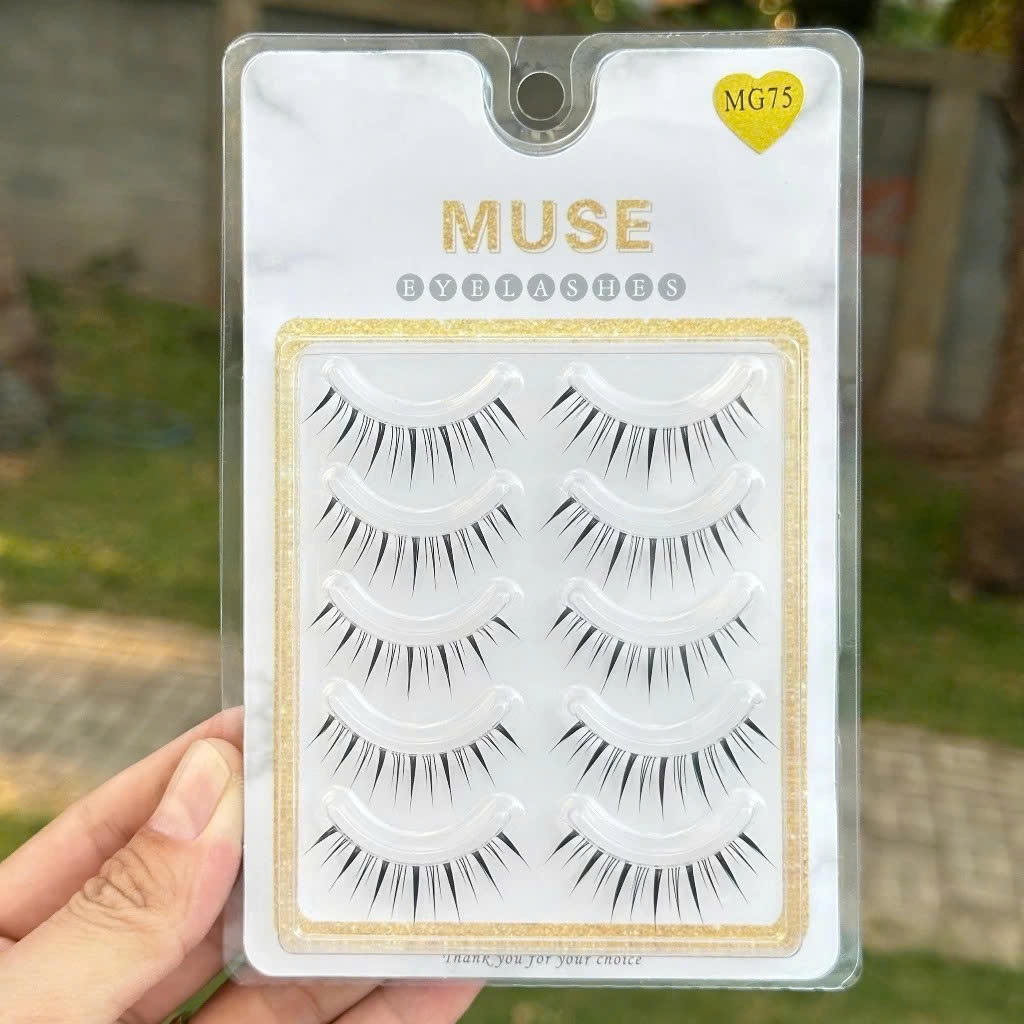 Muse MG75-MI MG75-lông mi giả gân trong suốt tự nhiên cao cấp--LeeVelvetLashes
