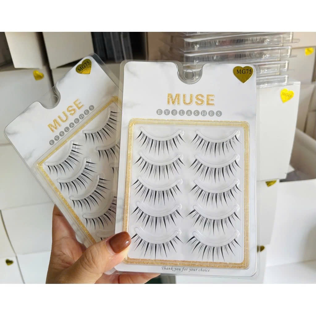Muse MG75-MI MG75-lông mi giả gân trong suốt tự nhiên cao cấp--LeeVelvetLashes