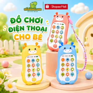 Đồ Chơi Điện Thoại Gặm Nướu Cho Bé BỐ KHỦNG LONG Có Phát Nhạc Phát Sáng Kèm Dây Đồ Chơi Cho Trẻ Sơ Sinh