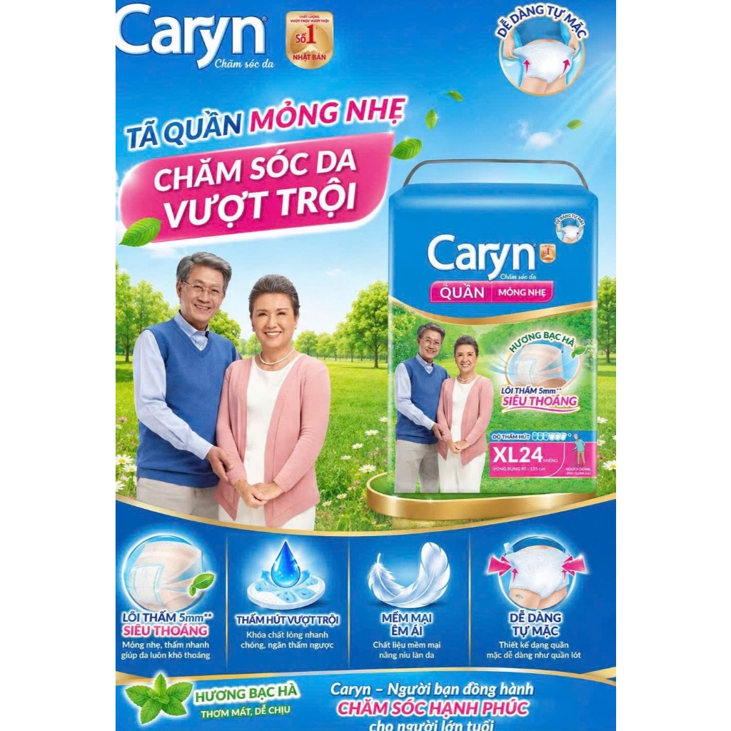 [DEAL T7] 🌟 TÃ QUẦN CARYN MỎNG THOÁNG - SIZE XL 24 MIẾNG 🌟