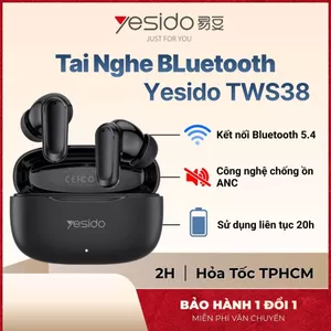 TAI NGHE BLUETOOTH YESIDO TWS38 – ÂM THANH HIFI – MIC GIẢM ỒN HD – PIN TRÂU – KẾT NỐI ỔN ĐỊNH 10M