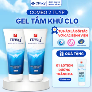 Combo 2 Sữa Tắm Khử Clo Clinxy Dành Cho Người Đi Bơi, Gel Tắm Làm Sạch Da Sau Bơi 150mlx2