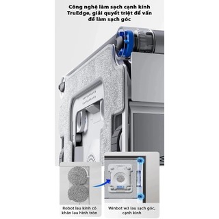 [ECOVACS] Robot lau kính Ecovacs Winbot W3 Omni - Lực hút 10.000Pa - Lau kính, gương, tường ốp đá
