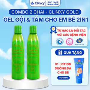 Sữa Tắm Cho Bé Clinxy Gold, Gel Tắm Ngừa Rôm Sảy, Hỗ Trợ Làm Dịu Da Bé (250ml)
