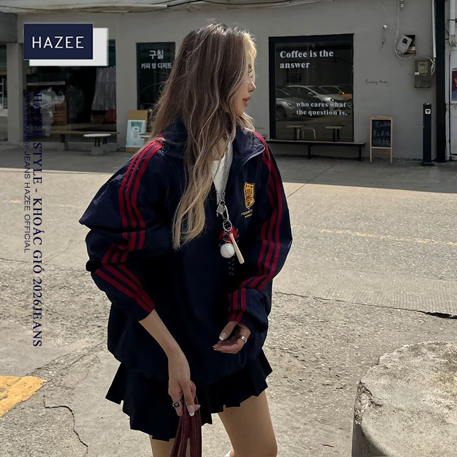 Áo Khoác Bomber Oversize Phối Sọc Thể Thao Phong Cách Ulzzang Y2K Unisex Form Rộng Cá Tính Hot Trend
