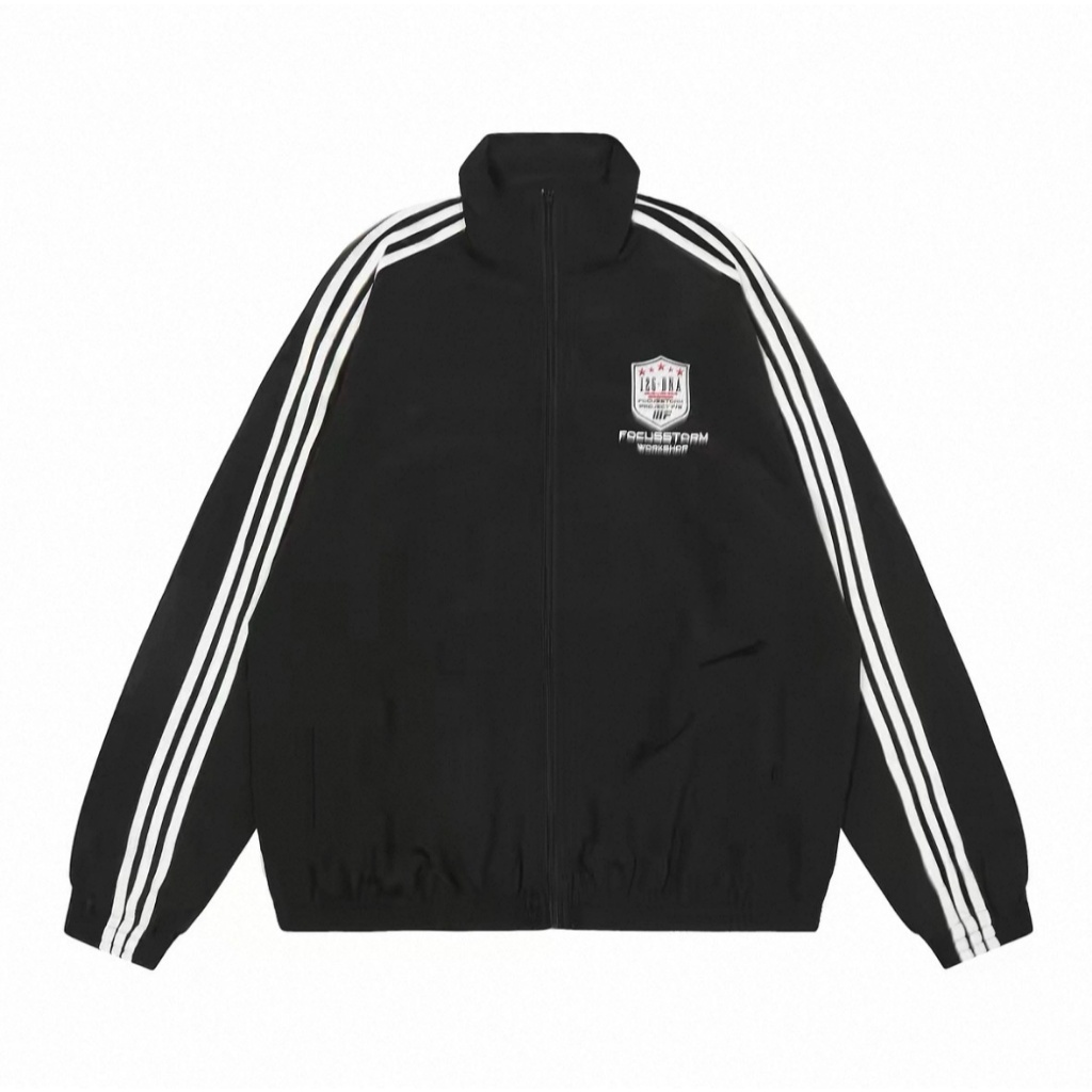 Áo Khoác Bomber Oversize Phối Sọc Thể Thao Phong Cách Ulzzang Y2K Unisex Form Rộng Cá Tính Hot Trend