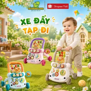 Đồ Chơi Xe Tập Đi Đa Năng Cho Bé BỐ KHỦNG LONG 5IN1 Xe Đẩy Chống Lật Tập Đứng Có Nhạc Cho Bé