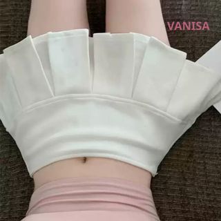 Chân váy xếp ly nữ ngắn nỉ hai da đen trắng xám nâu phong cách y2k VANISA CT480
