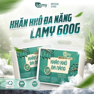 Khăn vải khô đa năng Lamy túi 600gram ~ 500 tờ không mùi
