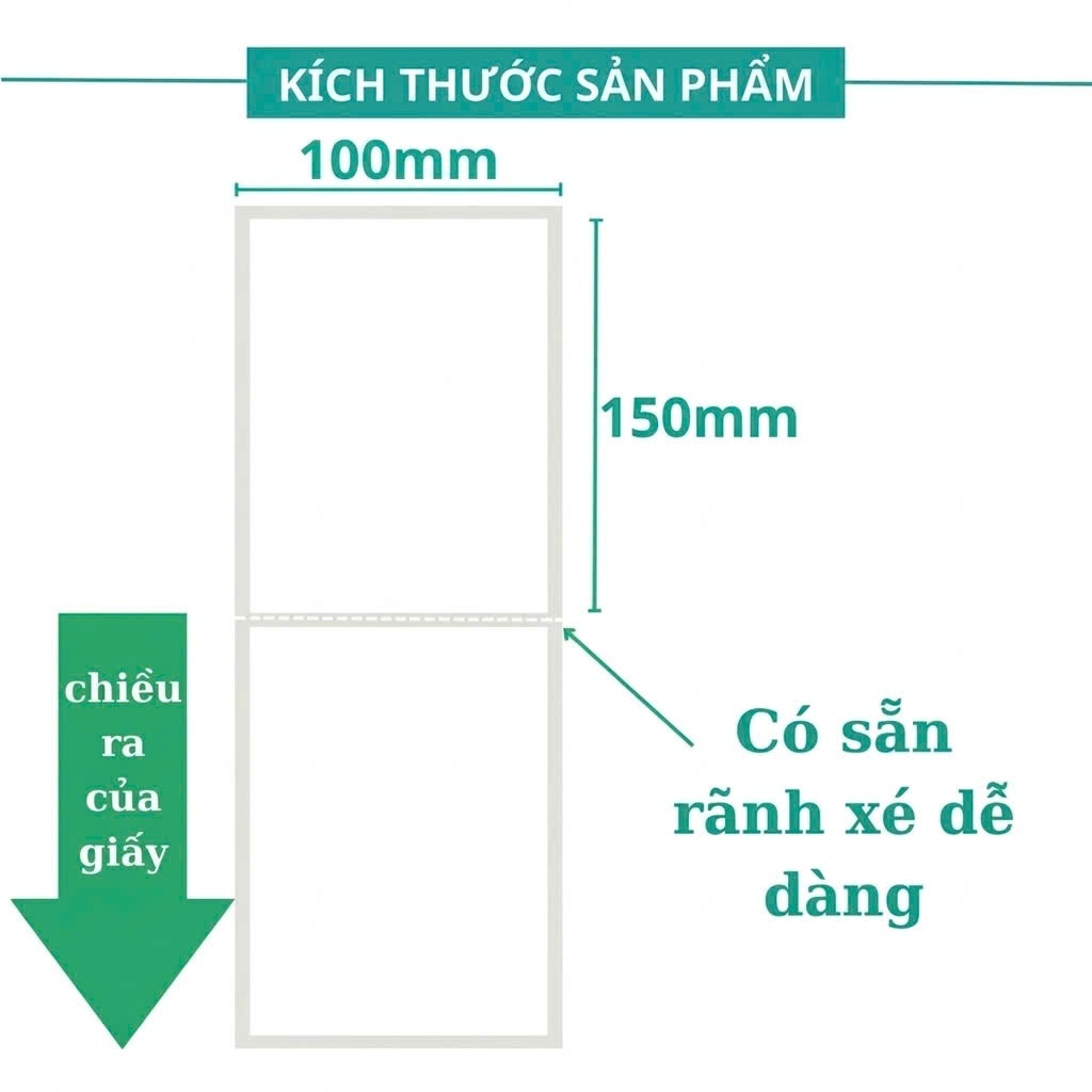 [FULL VAT HÓA ĐƠN] Giấy In Nhiệt A6 Tập 500 Tờ 100x150 - CÓ SẴN LỚP DÁN 100 TỜ 100*150 In Đơn Shopee In Đơn Hàng Vận Đơn