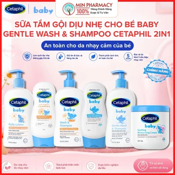 Sữa tắm gội toàn thân dịu nhẹ cho bé CETAPHIL BABY GENTLE WASH & SHAMPOO 2in1/ Baby lotion Cetaphil