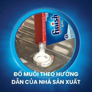 [FINISH] Muối rửa bát Finish 1/2/4 kg nhập khẩu Đức - Muối Finish cho máy rửa chén giúp làm mềm nước