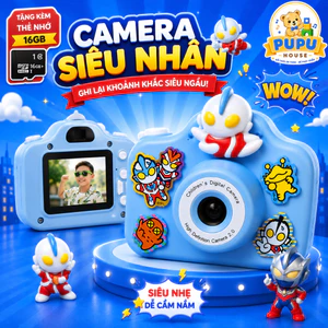 Máy Ảnh Mini Cho Bé Máy Chụp Ảnh Có Kèm Thẻ Nhớ Dễ Thương Quà Tặng Sinh Nhật Đồ Chơi Cho Bé Gái - Đồ Chơi PUPU HOUSE