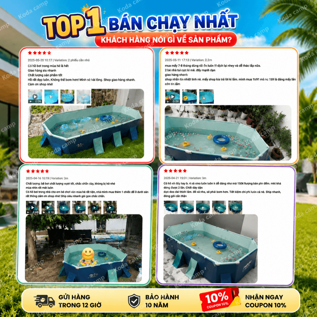 Bể bơi gấp gọn 1.6m/1.8m/2.1m/2.6m/3m Bể bơi tự động không bơm Bồn tắm gấp gọn Chất Liệu Cao Cấp an toàn
