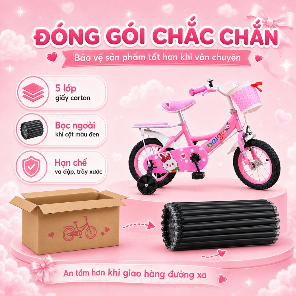 Xe đạp cho bé 2 tuổi đủ size 12-16-18 inch,Có hàng tại Thành phố Hồ Chí Minh,Quà tặng cho bé gái