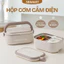 Hộp Cơm Cắm Điện LUNCH BOX Không Dùng Nước Làm Nóng 2 Ngăn Khay Inox 304 Không Lo Han Gỉ