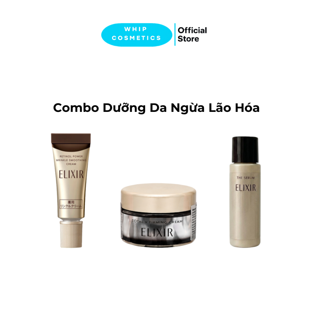 Combo Elixir Serum, Retinol Wrinkle, Total V Firming - Bộ Dưỡng Chống ...