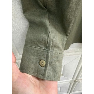 JUNE LINEN A06. Áo sơ mi nữ tay dài Linen bột. Form basic. Có size lớn.