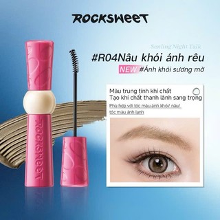 Chuốt Lông Mày, Mascara Lông Mày Rock Sweet 2.0 Bền Màu Chống Nước, Đầu Chuốt Trăng Khuyết Tự Nhiên
