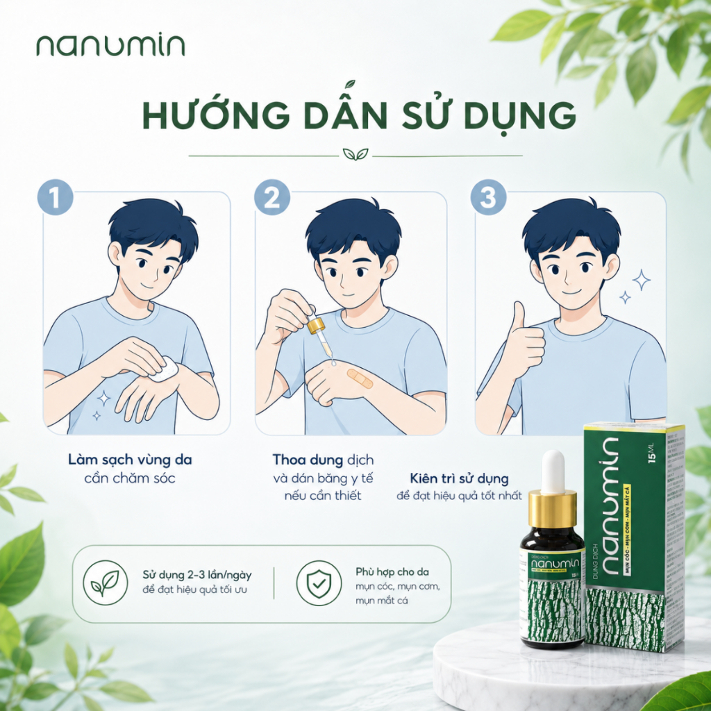 Tinh Chất Tẩy Mụn Cóc, Mụn Cơm, Mắt Cá Chân Tay Lâu Năm [NANUMIN 15ML]