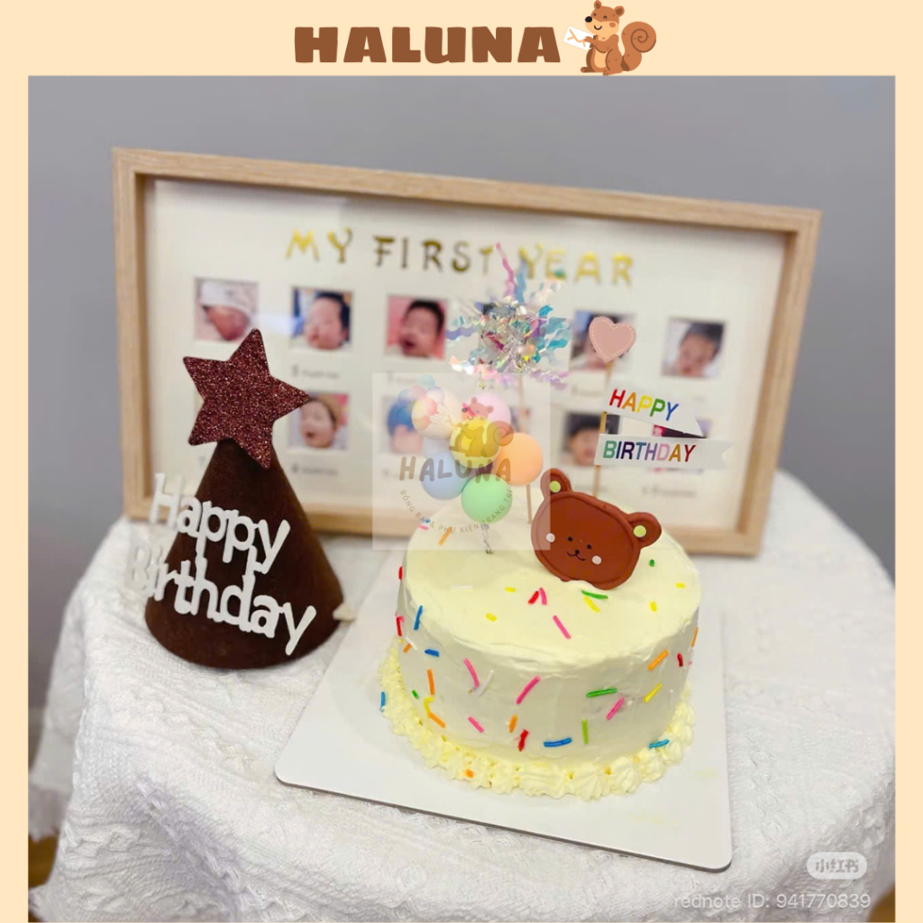 Mũ sinh nhật 3D phong cách Hàn Quốc xinh xắn, phù hợp mọi lứa tuổi