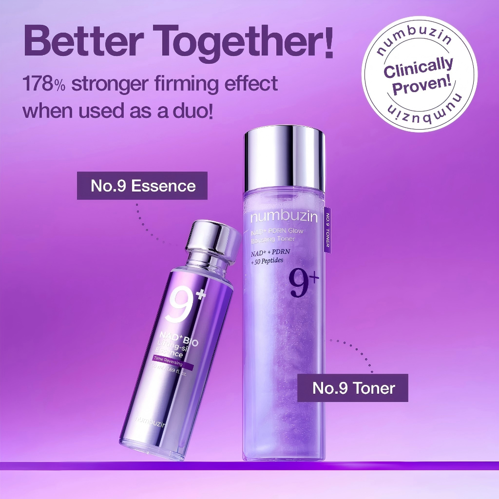 numbuzin No.9+ Tinh chất nâng cơ NAD+ BIO 30ml/No.9 NAD+ PDRN Glow Boosting Toner 150ml