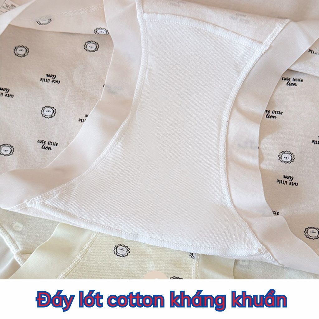 Quần lót nữ dáng đùi chất liệu cotton kháng khuẩn, Quần boxer họa tiết cute dễ thương LANIXA L6005