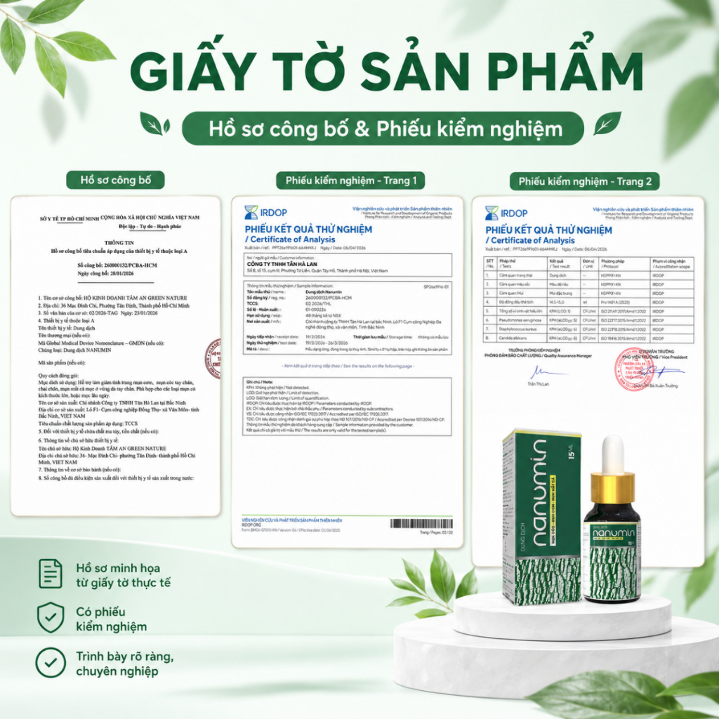 [TẨY MỤN CÓC]Tinh Chất Thảo Mộc Chấm Rụng Mụn Cóc, Mụn Thịt, Mắt Cá Chân Nanumin 15ML