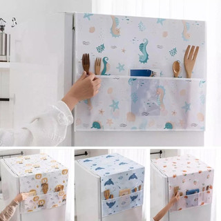 Tấm che phủ tủ lạnh chống thấm nước có túi đựng đồ gia dụng gấp gọn giặt được tiện lợi