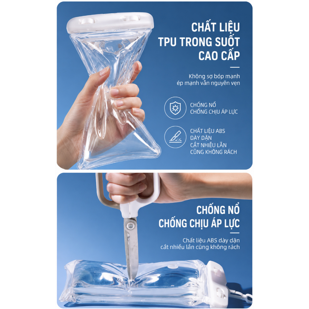 TÚI CHỐNG NƯỚC ĐIỆN THOẠI IPX8 CAO CẤP – BẢO VỆ TOÀN DIỆN KHI ĐI BIỂN, ĐI BƠI