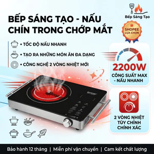 Bếp hồng ngoại cảm ứng cao cấp Bennix BN - 288HN, mặt kính Ceramic - Bảo hành chính hãng