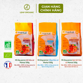 Mì Ống Penne Trắng Hữu Cơ Markal 500g - Giàu Năng Lượng, Dễ Tiêu Hóa, Lành Tính - Natural Market