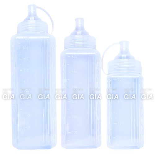 Chai nhựa đựng sốt vuông (300ml/600ml/800ml/1000ml)