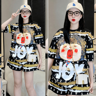 Set Quần Áo Nữ Bộ In Hình JOY Chất Cotton Mềm Mại Freesize Form Thụng Thoáng Mát Năng Động