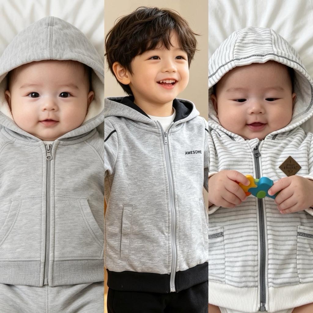 Áo Khoác Nỉ Bé Trai Sơ Sinh Hàng Xuất Dư Size 3M-3Y (3-13kg) Mềm Mại Giữ Ấm Mẫu Siêu Xinh L024 L025 L084