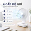Quạt Mini Để Bàn D606, Xoay 180 Độ, 4 Tốc Độ Gió, thời gian sd 15H, Cổng Sạc USB, Bào hành lỗi 1 đổi 1