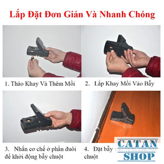 Bẫy Chuột Nhựa Đen Hàm Cá Mập Dụng Cụ Bẫy Chuột Hiệu Quả Siêu Nhạy Dễ Dàng Lắp Đặt Và Sử Dụng