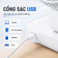 Quạt tích điện mini D606, 4 tốc độ gió, quạt mini để bàn dùng tới 15 giờ, quạt mini để bàn pin 4000mah