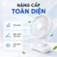 Quạt tích điện mini D606, 4 tốc độ gió, quạt mini để bàn dùng tới 15 giờ, quạt mini để bàn pin 4000mah