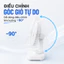 Quạt tích điện mini D606, 4 tốc độ gió, quạt mini để bàn dùng tới 15 giờ, quạt mini để bàn pin 4000mah