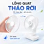 Quạt tích điện mini D606, 4 tốc độ gió, quạt mini để bàn dùng tới 15 giờ, quạt mini để bàn pin 4000mah