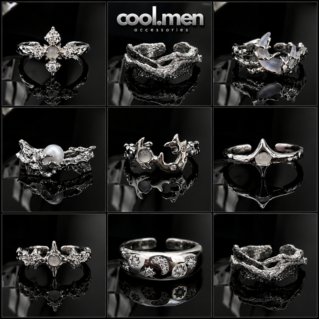 Titanium Steel Ring, adjustable by Coolmen Accessories