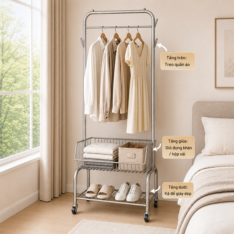 𝐎𝐥𝐢𝐟𝐞 Cây Treo Quần Áo Trong Phòng Sào Phơi Đồ Hiện Đại Giá Treo Quần Áo Đa Dạng Kệ Treo Quần Ao Bằng Sắt Kệ Treo Đồ