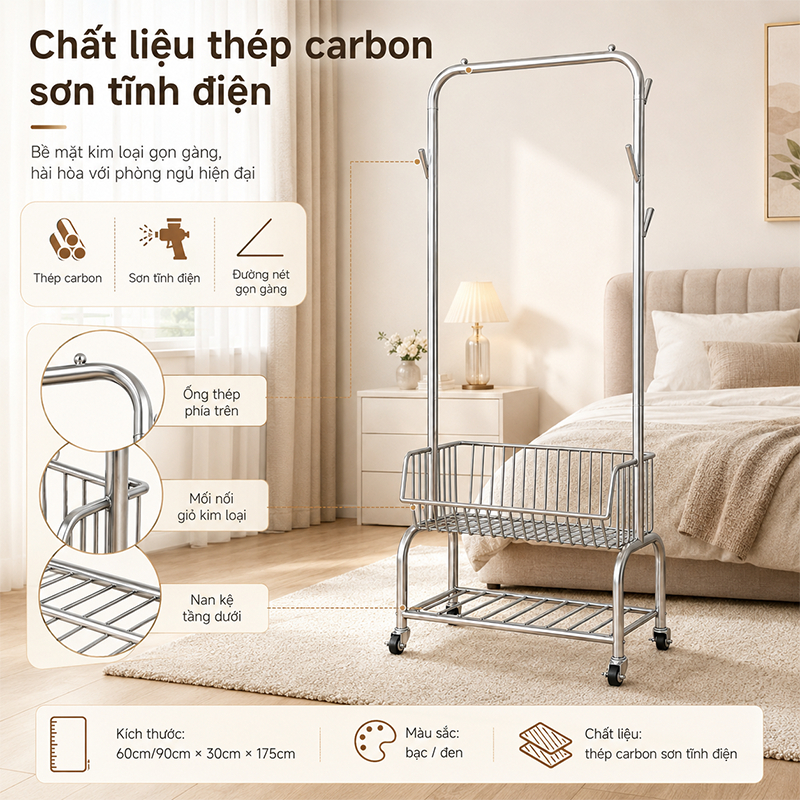 𝐎𝐥𝐢𝐟𝐞 Cây Treo Quần Áo Trong Phòng Sào Phơi Đồ Hiện Đại Giá Treo Quần Áo Đa Dạng Kệ Treo Quần Ao Bằng Sắt Kệ Treo Đồ
